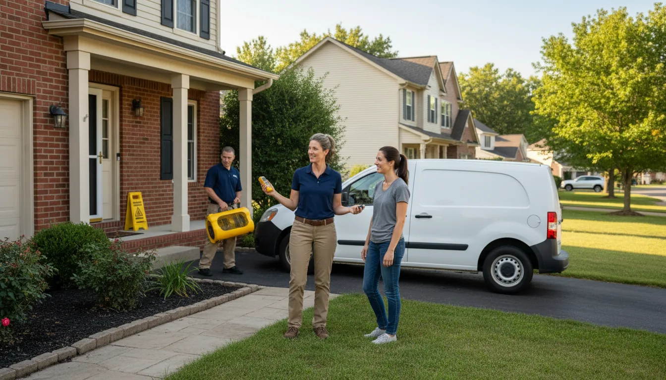 Residential water damage restoration in Neoga, IL